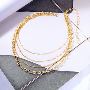 Three-strand Gold Necklace