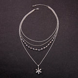 Four-strand Silver Necklace