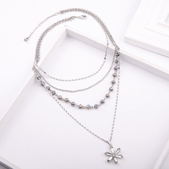 Four-strand Silver Necklace