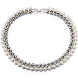 2 Tone Pearl Necklace