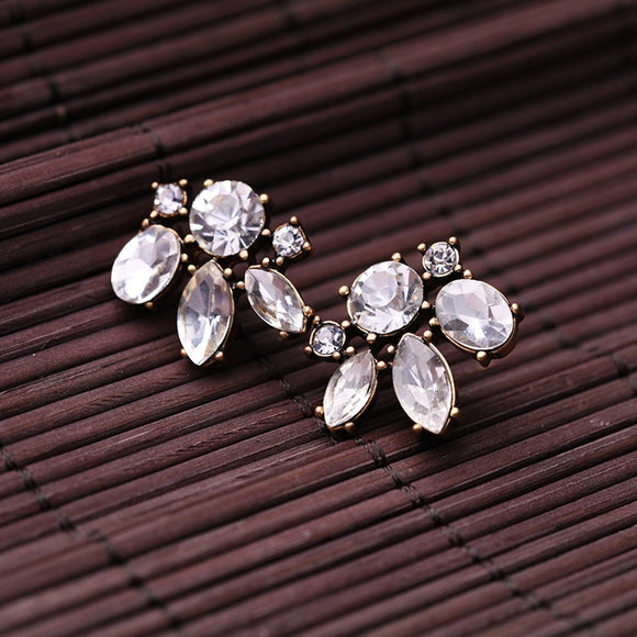 Crystal Vintage Style Stud Earrings